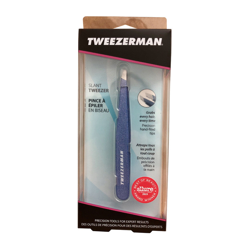 Tweezerman Stainless Steel Slant Tweezer, Granite Sky, 1 Ea